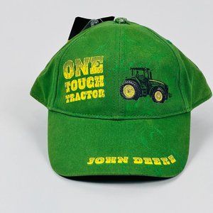 John Deere Green Mens L/XL One Tough Tractor Hook & Loop Adjustable Ball Cap